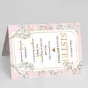 4 x Elegant Sister Birthday Card, Happy Birthday Gifts for Special Sister, Unique Bday Decorations for Women
