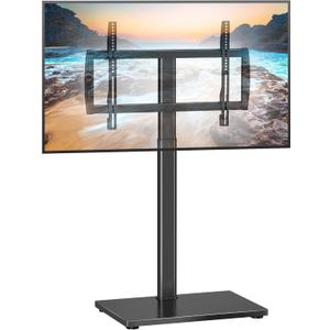 Universal Pedestal TV Stand with Bracket for 32"-75" TVs Floor TV Stand w/Cable Management Holds 132lbs Max VESA 600x400mm TS004H