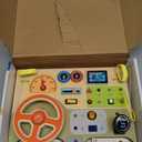 Montessori Toddler Toys - Baby Wooden Busy Board - Sensory Toys with Light Switch - Travel Toys for Educational Toddler Activities for Toddlers 1 2 3 4+ Year Old