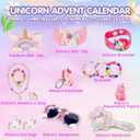LINAYE Advent Calendar 2025 for Girls - Unicorn Advent Beauty Calendar Christmas Countdown, 24 Days Unicorn Accessories & Treasure Xmas Christmas Surprise Gifts for Girls Kids Daughters Granddaughters