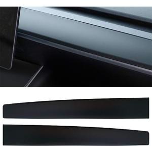 DIBMS Dashboard Wrap Compatible with 2016-2021 2022 2023 Tesla Model 3 Model Y ABS Dashboard Wrap Kit Cover Cap Interior Decoration Dash Protective Film Tesla Model 3/Y Accessories(Matte Black)