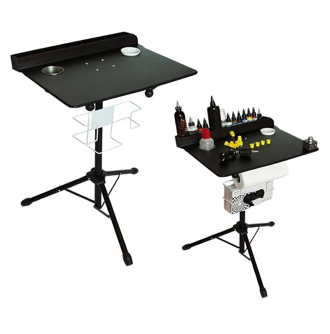 Portable Tattoo Workstation, Height Adjustable Detachable Collapsible Tattoo Mobile Work Station Stand Height Adjustable Tattootray Mobile Work Station Desk Table