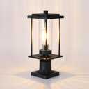 Outdoor Post Lights, Waterproof Aluminum Pillar Light with Warm LED Bulb, L6.7" x W6.7" x H17"