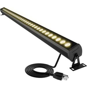 Outdoor LED Wall Washer Light Bar 40 Inch, 3000K Warm White Waterproof Heavy-Duty Strip Light (IP65), 6.5ft Plug-&-Play