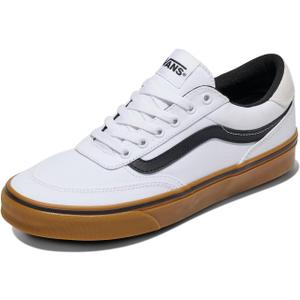Vans Men's Brooklyn Ls Shoe | Low-top Sneakers for Everyday Wear, Walking, Work & Fashion (10, Canvas Gum White/Black)