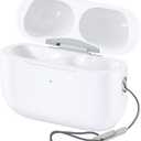 Wireless Charging Case Compatible with AirPods Pro 2nd & 1st, Charger Case Replacement for AirPods Pro 2 & 1 with Lanyard, Bluetooth Pairing Sync Button, Earbuds Not Included (USB-C Port)