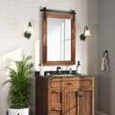 COGOOD Farmhouse Bathroom Mirrors for Over Sink - 42 x 29 Brown