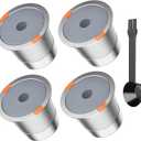 Reusable k Cups for keurig 2.0 1.0,Universal stainless steel Refillable k Cups Filter Use for Keurig all most of coffee Makers brewers(4pack)