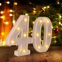 40th Birthday Decorations Woman Man,Marquee Numbers for 40th Wedding Anniversary Decorations,Light up Numbers 40 Sign for Party Backdrop Wall Decor,40 Birthday Centerpieces Table Decoration