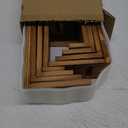 8 Pcs Wood Risers Display Stands, 2 Set Wooden Risers for Table Display, 4 Tier Rectangular Riser Display Stand Wooden for Cupcake, Desserts, Perfume, Collections, Jewelry Showcase