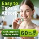 2 x TMG Supplements - Trimethylglycine Capsules, Betaine Anhydrous 600mg, with Vitamin B6, VitaminB12 & Ginkgo, Supports Liver Wellness & Cognitive, Non-GMO, Vegan, 120 Counts