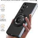 Magnetic Case for Galaxy Z Fold 7 with Rotatable Stand, Matte PC Case for Women Men Girls Boys Drop Protection Shockproof Slim Fit Durable Cover for Galaxy Z Fold 7, Black 13.20