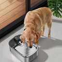 Wireless 7.5l/254oz/2Gal Dog Water Fountain for Large Dogs Stainless Steel, Quiet Pet & Cat Water Fountain with Motion Sensor, Automatic Water Dispenser for Dogs&Multi-Pet Homes Continuous Fresh Flow