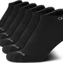 Calvin Klein Boys' No Show Performance Athletic Socks (6-Pack) (Black)