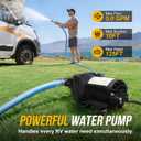110V AC Water High Pressure Pump, 5.0 GPM 55 PSI Fresh Water Transfer Diaphragm Pump with Smart Pressure Switch, Self Priming Water Booster Pumps for House Garden Sprinkler Irrigation Faucet