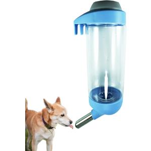Dog Crate Water Bottle Dispenser - No Drip Dog Kennel Water Dispenser & Cage Bottle - Easy-to-Use Water Bottle for Cat Crate - Perfect for Keeping Your Pet Hydrated (Blue)-500ML