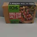 POHS Himalayan Pink Salt Block (Small 8x8x1.5) For Grilling, Searing, Cooking, BBQ, Himalayan Salt stone with Premium Quality Black Metal Holder & Recipe booklet