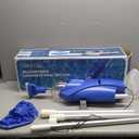 Cordless Pool Vacuum for Above Ground & Inground Pools, 18.5GPM Suction with 2 Brush Heads for Leaves, Debris, 20-69" Telescopic Pole Back-Friendly Cleaning, Hot Tub Spa Handheld Cleaner (Blue)