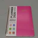2026 Planner, Weekly and Monthly Calendar Planner Book, January 2026 - December 2026, Hardcover Spiral Planner with Monthly Tabs, Notes Pages, Perfect for Women & Men, A5 (6.4" x 8.5") - Hot Pink