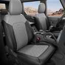 FREESOO Custom Seat Covers for 2021-2026 Ford Bronco 4 Door | without cupholder, OEM fit, waterproof leather, storage pockets, airbag compatible