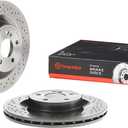 Brembo 09.A326.11 UV Coated Pillar Vented drilled + Slotted Rear Brake Rotor MERCEDES-BENZ OE# A2044230412