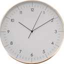 LUUK LIFESTYLE Silent Quartz wall Clock, Nordic and Minimalist Design, Interior Decoration for Living Room, Kitchen, Bedroom, White and Gold