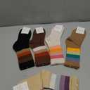 IIG 5 Pairs Womens Novelty Cute Crew Socks Colorful Funny Ankle Socks Gifts for Womens Socks (One Size, Retro Striped)
