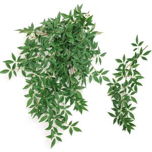 Ling's Moment Rosa Banksiae Artificial Vines, Pack of 7 Silk Greenery Garlands with Hanging Faux Laurel Leaves for Table Centerpieces, Wedding Arches & Floral Filler Arrangements