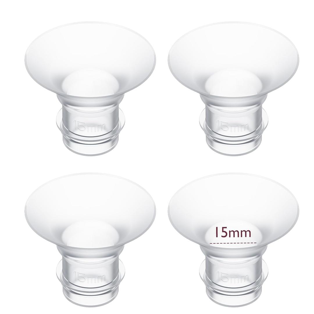 Momcozy 15mm 4Count Flange Insert Compatible with 24mm Flange/Shield of Most Pumps