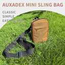 Mini Crossbody Sling Bag, Small Shoulder Backpack, Left & Right Reversible, Brown