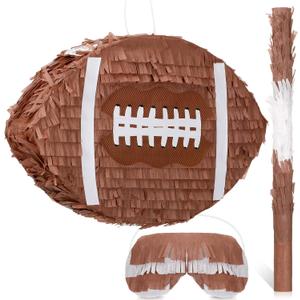 Sratte Kids Football Piata for Birthday Decoration Football Piata with Bat and Eye Mask for Boys Sports Birthday Party Supplies