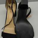 IDIFU Women's 3 Inch Heel Sandals for Women (10, Black Nubuck)