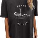 Wukreran Oversized Tops for Women Short Sleeve Shirts Dressy Casual Plus Size Cute Graphic Tees Summer Loose Fit T-Shirts (XX-Large)