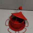 Metal Bird Feeder for Outside Hanging, Bird Feeders Squirrel Proof, 4 Lbs Large Capacity Iron Tube Mesh Wild Birdfeeder for Outdoor Finch Cardinal Chickadees Blue Jay -Red