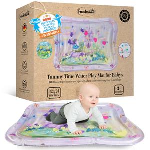 Premium Water Play Mat XXL  Award-Winning Inflatable Tummy Time Water Mat  Sensory & Motor Development Designed by Professional Educators  Certified 100% Baby-Safe Materials - Pink