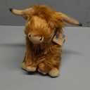 Living Nature Highland Cow Brown Stuffed Animal | Farm Toy | Soft Toy for Kids | Naturli Eco-Friendly Plush | 9 Inches