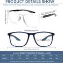 CLASAGA Progressive Multifocal Reading Glasses for Men Photochromic Gray Sunglasses Sports Style Blue Light Blocking Readers (Blue&Clear, 1.0, x)