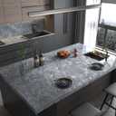 Gray Marble Contact Paper 31x157 inch Marble Peel and Stick Wallpaper Waterproof Countertop Contact Paper Self-Adheisive Removable Granite Vinyl Wallpaper for Bathroom Kitchen Cabinet Table