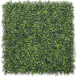 Bybeton Artificial Green Wall Panel,20"x 20"(24Pcs) UV-Anti Boxwood Faux Grass Panels for Backdrop, Garden Wall, and Indoor Outdoor Plant Wall Decor