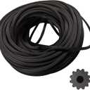 Screen retaining Spline - 100'ft (.130) - Round Screen Retainer Spline - Bulk Screen Holder Spline for Screen Door, Window Mesh & Mosquito Net Fixing - Screen Door Repair & Replacement Spline - Black