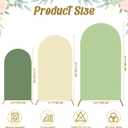 OurWarm Arch Cover Set of 3, 4FT 5FT 6FT Round Arch Backdrop Covers, Spandex Arch Stretchy Backdrop Cover Fabric for Birthday Party Baby Shower Wedding Arch Stand Decorations (Green Series)