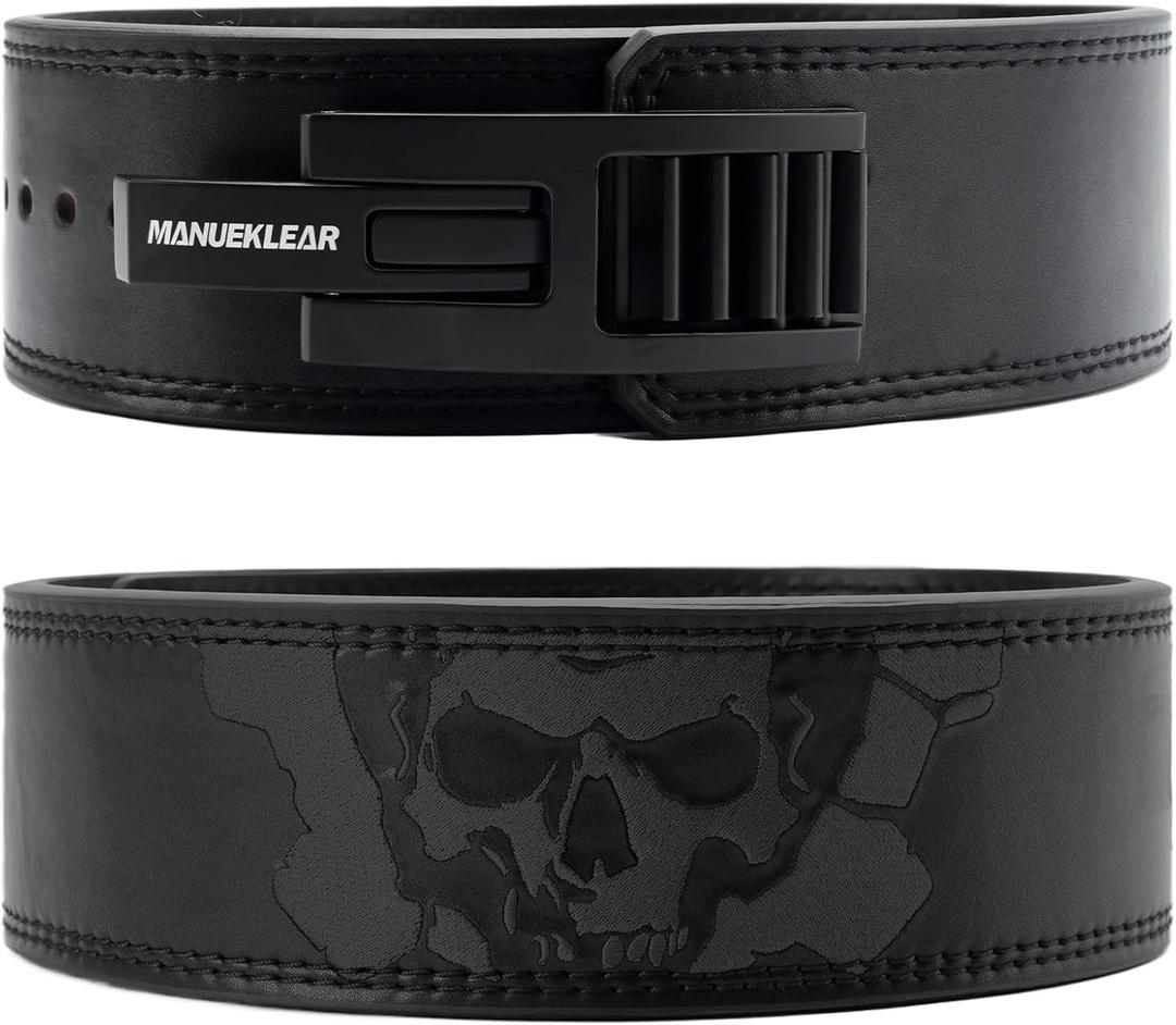 Lever Lifting Belt for Man and Women, Weightlifting with Adjustable Heavy Duty Buckle, Professional Weight Lifting Belt (S (24-30inches), Enigmatic Black)