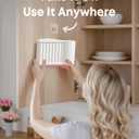 Straw Holder for Cabinet Door - Strong Magnetic Detachable Bottom, Easy to Clean, Dual Use (Countertop/Cabinet), Fits Various Sizes & Irregular Straws (Pink)