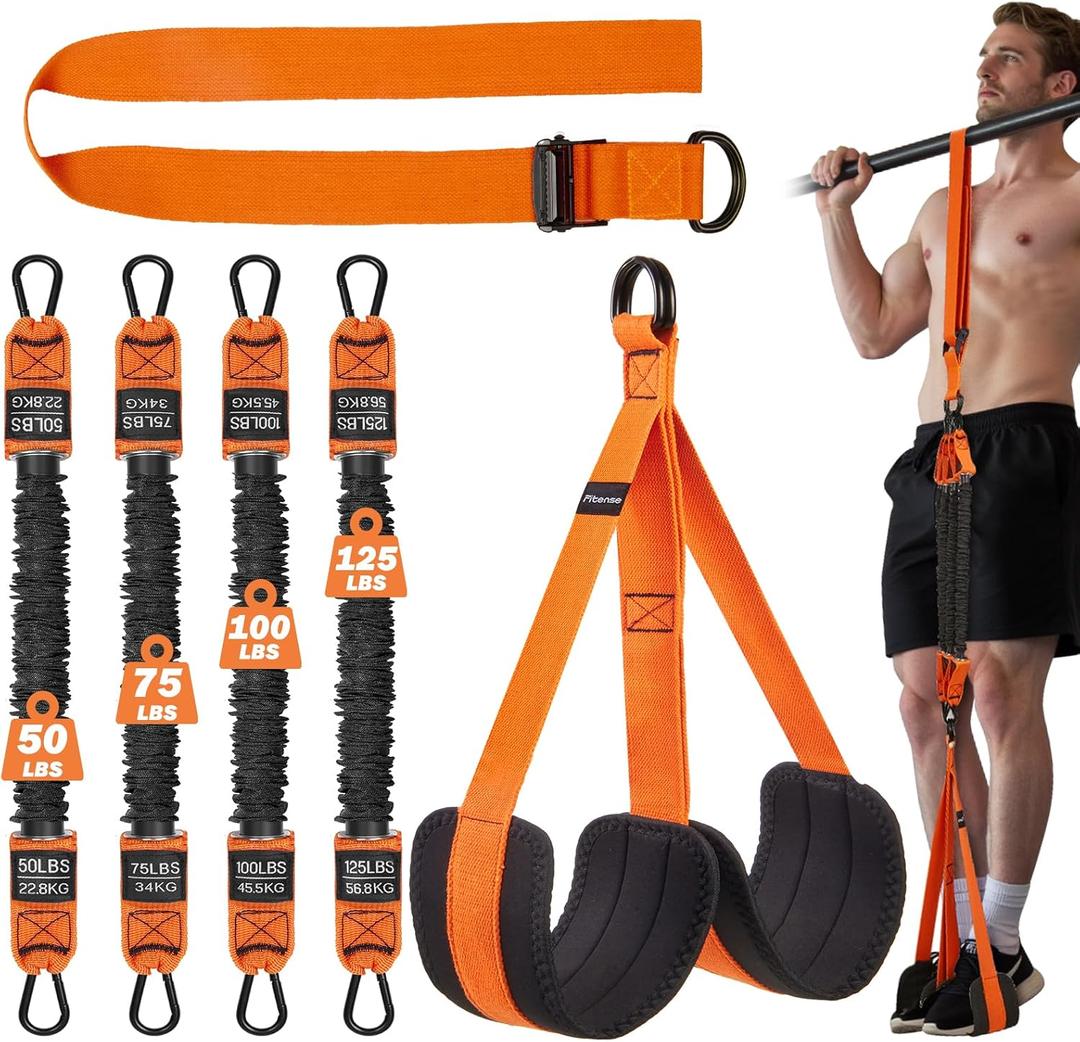 Pull Up Assistance Bands 50-350lbs, Heavy Duty Pull Up Workout Band with Feet Rest, Resistance Band for Pull Up Bar Bands, Pull Up Assist Band Strength Training Workout Equipment, Height Adjustable (Orange)