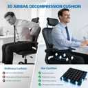 Inflatable Seat Cushion with Press-to-Inflate Design, Airplane Seat Cushion for Long Flights, Travel Cushion for Sciatica Pain Relief, Portable Cushion for Car, Office & Airplane