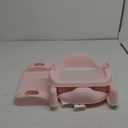 PandaEar Toilet Potty Training Seat with Step Stool Ladder, Comfortable Safe Potty Seat with Anti-Slip Pads Ladder for Kids Boys Girls Toddlers (Pink)