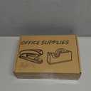 Green Office Supplies, UPIHO Teal Desk Accessories, Stapler and Tape Dispenser Set for Women with Stapler, Tape Dispenser, Staple Remover, Staples, Clips, Scissor and Tabs for Students, Office Clerks