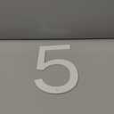 10 Inch White House Numbers for Outside, Metal Letters for Outdoor Signs, Anti-rust Aluminium House Address Letters for Front Door, Office, and Garden Decoration (Number 5)