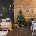 2 Pcs 6.5ft Christmas Snowflake Garland Banner, Rustic Winter Wooden Snow Banner Hanging Ornament Party Decorations for Fireplace Mantle Xmas Tree Home Mantel Fireplace Window Decor