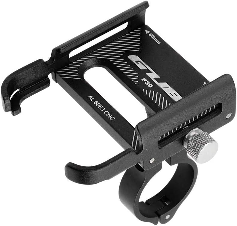 GUB P30 Aluminum Bike Phone Holder for 3.5" to 7.5" Device Bicycle Phone Stand Scooter Moto Mount Support Handlebar Clips (Black)